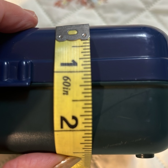 SpaceMaker Vintage 90s Pencil Box Navy Forest Green School Supply Storage - Picture 16 of 16